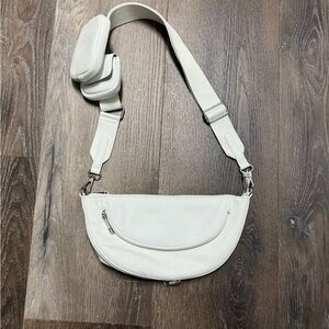 TJMAXX White Over Shoulder Fanny Pack Front